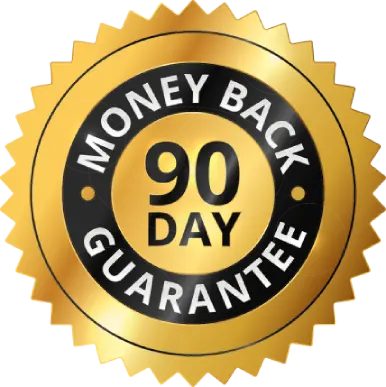 MetaBurn 90-day satisfaction guarantee showing risk-free purchase policy with customer refund protection and secure ordering assurance